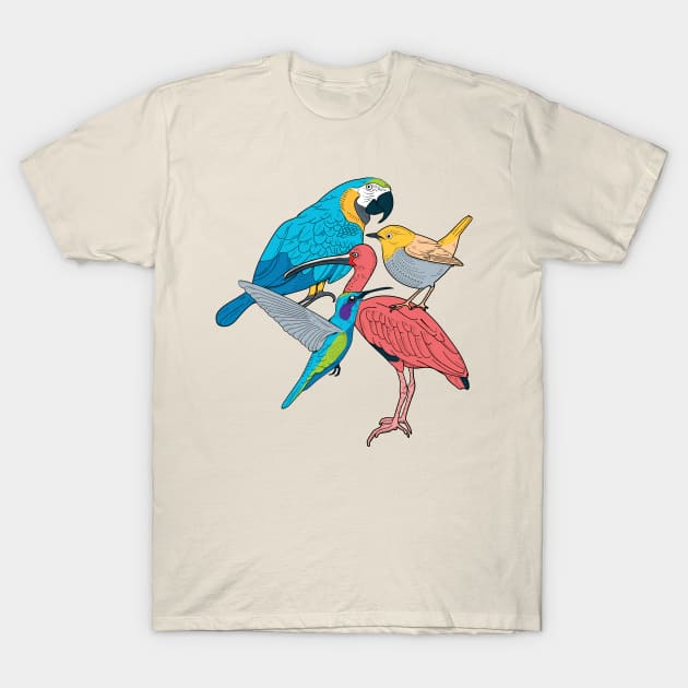 Exotic Birds Collection T-Shirt by Mako Design 